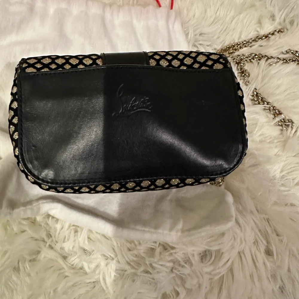 Christian Louboutin Black and Gold “sweetie” Crossbody Bag - Picture 4 of 12